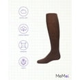 thumbnail image 6 of MeMoi Girls Ultra-Soft Opaque Pima Cotton-Rich Mini-Ribbed Sweater Tights - Girls - Female, 4, Cocoa, 6 of 12