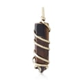 thumbnail image 4 of yingyy Wire Wrapped Charm Hanging Pendant Colorful Exquisite Crystal Crafting Necklace Keychains Earrings Accessories Brown 5Set, 4 of 6