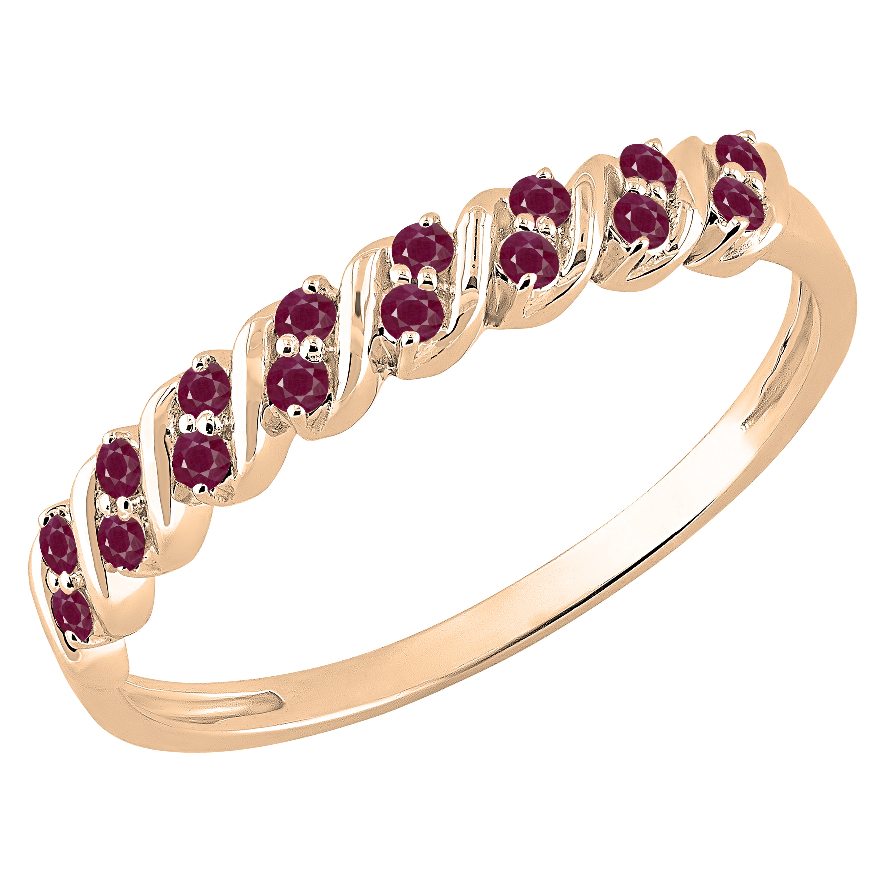 Available in Various Gemstones in 10K/14K/18K Gold & 925 Sterling Silver Dazzlingrock Collection Round Gemstone Ladies Wedding Stackable Band 