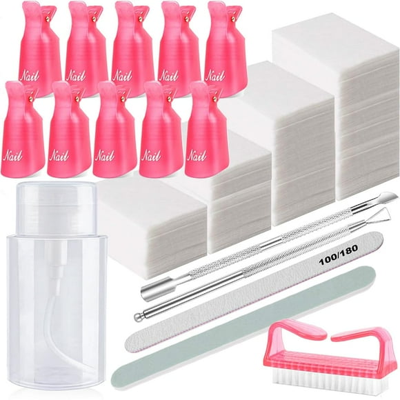 Kit de herramientas para quitar esmalte de uñas HiMo, dispensador de 200 ml