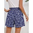 thumbnail image 7 of Chiclily Women's Shorts High Waist Drawstring Shorts Summer Loose Beach Shorts with Pockets, Vine Flower L, 7 of 7