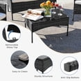 thumbnail image 2 of GIANNA Patio Wicker Chair 4-Piece Set with Table Patio Furniture Living Room Set, Wicker Material, Black, 2 of 6