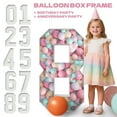 thumbnail image 3 of 3Ft Balloons Number Frame For Party Celebrations, Diy Digital Tent With Pre-Cut Cardboard Numbers, Large 70Cm Size For Birthday Anniversary Weddings, 3 of 3