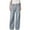 Light Blue, variant on HaiMao Fashion Women's Solid Color Button Zipper Pockets Length Pants Jeans B-Dark Blue 8(L)