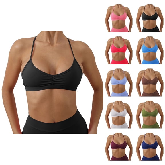Sports Bras for Women Quick Drying Moisture Wicking Halter Racerback Exercise Yoga Gym Athletic Bralettes Workout Bra