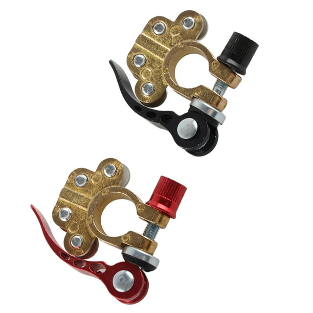 DEWIN Conector De Terminal De Batería, Conectores De Terminal De Batería De 4 Vías Rojo Positivo Negro Negativo Terminales De Cableado De Batería De Liberación Rápida