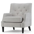 thumbnail image 1 of Natural Greige Touffeté Chaise Club en Gris Clair, 1 of 5