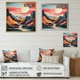 thumbnail image 4 of Designart "Coral Blue Bold Canyon Landscape II" Abstract Canvas Art Print, 4 of 5