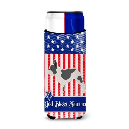 

Carolines Treasures BB3341MUK USA Patriotic French Bulldog Michelob Ultra Hugger for slim cans Slim Can multicolor