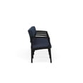 thumbnail image 4 of Fauteuil d'Attente de Réception Lenox en Acier à 4 Places / Acier Noir / Bleu / Bleu, 4 of 5