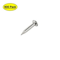Uxcell Carbon Steel Tiny Nail Nickel-plated for DIY Decorative Pictures Wooden Boxes 0.24" Length Silver 800pcs