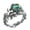 Silver, variant on Fantasy Forest Vine Ring for Women Stainless Steel Baroque Mysterious Elf Cubic Zirconia Band Black Size 7