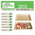 thumbnail image 2 of EcoQuality Compostable Sushi Trays Medium - Natural Sugarcane Bagasse Take Out Sushi Container - Biodegradable Disposable Sushi Plate Eco Friendly Plastic Alternative To go Serving Tray (500 PACK), 2 of 8