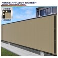 Heavy Duty Privacy Screen Fence 98 Blockage Solid Sand 4'x68' Brass