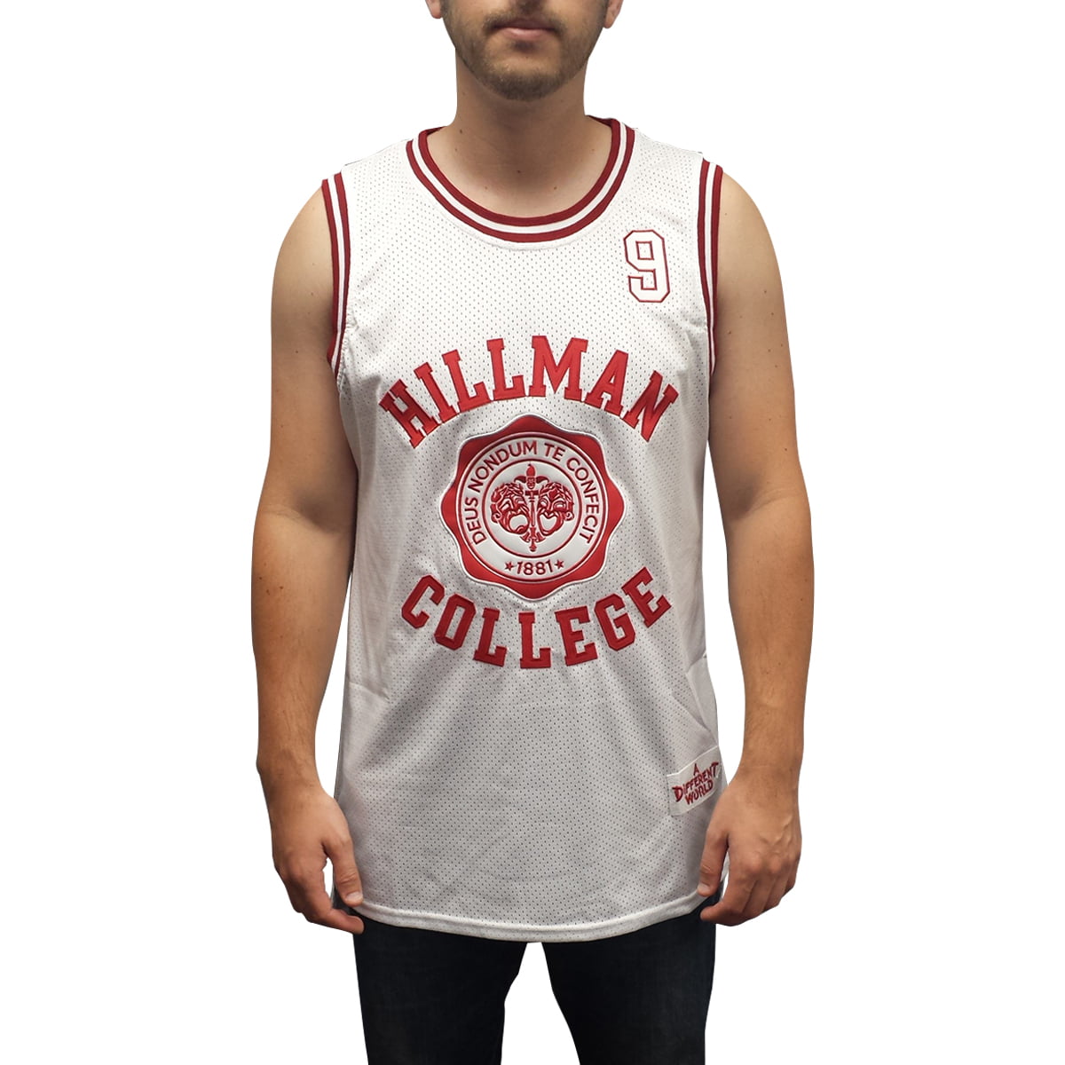 Dwayne Wayne 9 Hillman College Theater White Basketball Jersey A