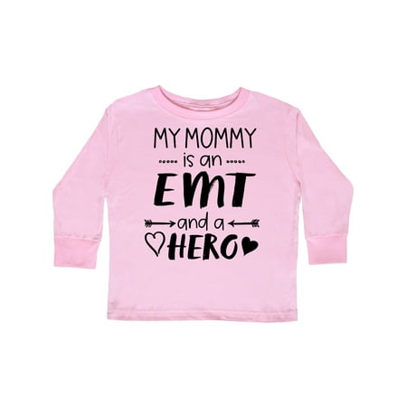 

Inktastic My Mommy is an EMT and a Hero Gift Toddler Boy or Toddler Girl Long Sleeve T-Shirt