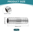 thumbnail image 2 of 2Pcs 18x55mm Conector de manguera, Adaptador de tubería de acero inoxidable 304 para sistemas de vacío, Conexiones industriales, Equipos neumáticos, Plata, 2 of 6