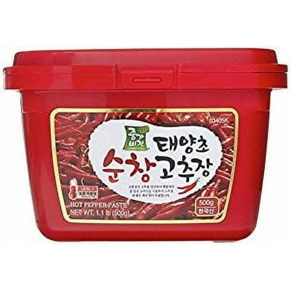 NineChef Bundle - Jonggavision Hot Pepper Paste 1.1 Pound   1 NineChef Brand Long Handle Spoon