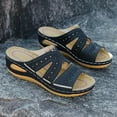 thumbnail image 6 of Samickarr Summer Sandals For Women Slippers Indoor And Outdoor Wide Women's Multi-color Embroidered Sandals With Wedge Fish Mouth Platform Shoes, 6 of 9