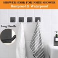 thumbnail image 2 of 4 Pack Sticky Towel Hooks Heavy Duty No Drilling Sticky Wall Hooks Shower Hooks for Indoor Shower Bathroom Kitchen Door, 2 of 8