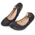 thumbnail image 2 of Deago Women's Foldable Ballet Flats Portable Round Toe Comfort Light Weight Slip-On Dress Shoes Ballerina Slippers, 2 of 9