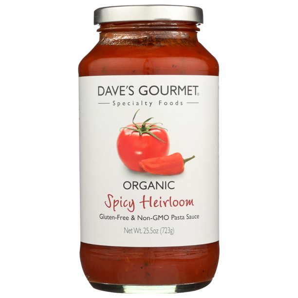 Dave'S Gourmet Pasta Sauce Organic Spicy Heirloom, 25.5 Fl Oz