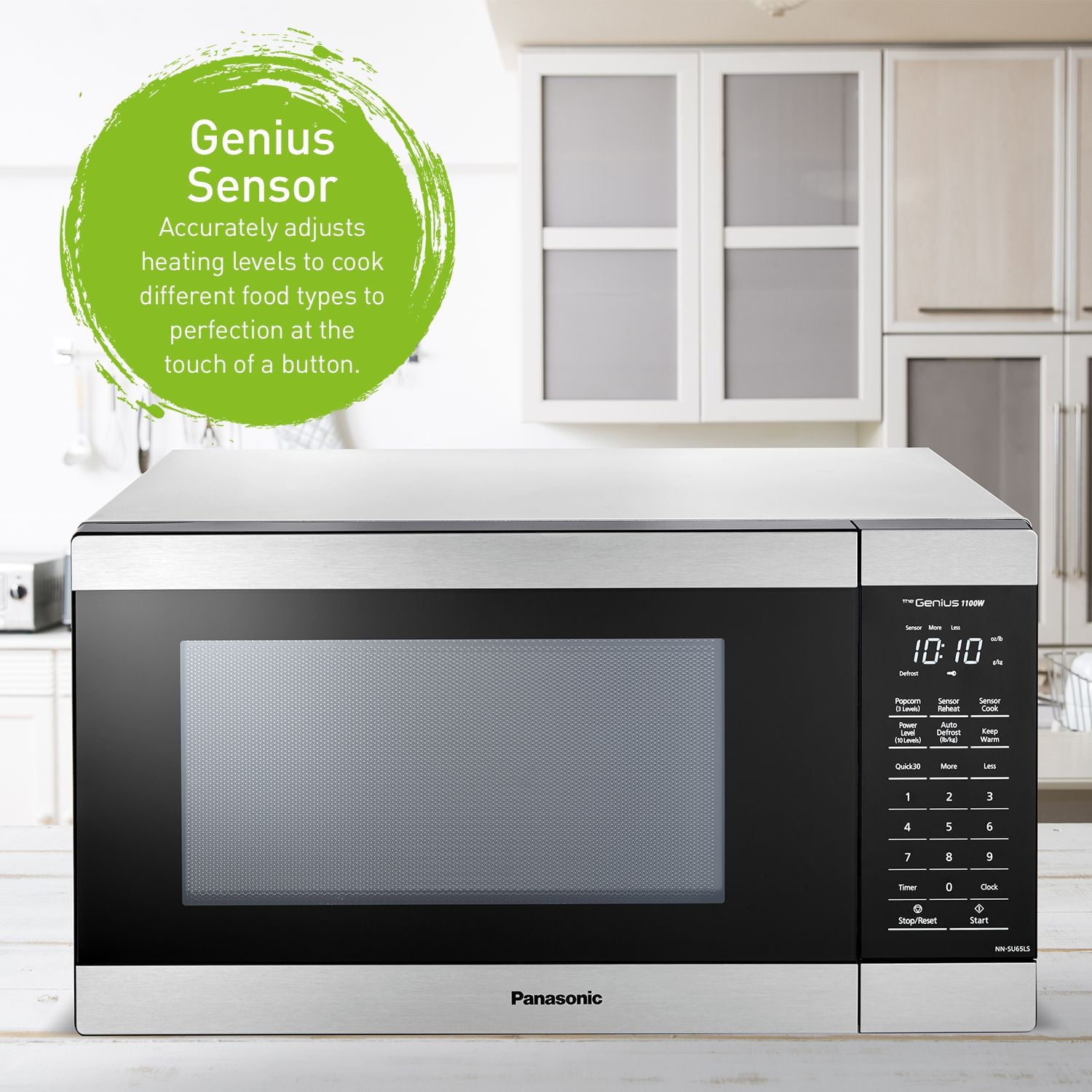 Four à micro-ondes Genius® de format moyen de 1,3 pi³ NN-SU65LS Panasonic, acier inoxydable