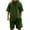 Army Green, variant on Stamzod Mens Track Suits 2 Piece Set Summer Solid Color Short Sleeve Tshirt and Shorts Casual Loose Plus Size Workout Running Short Sets for Men with Pocket Army Green L