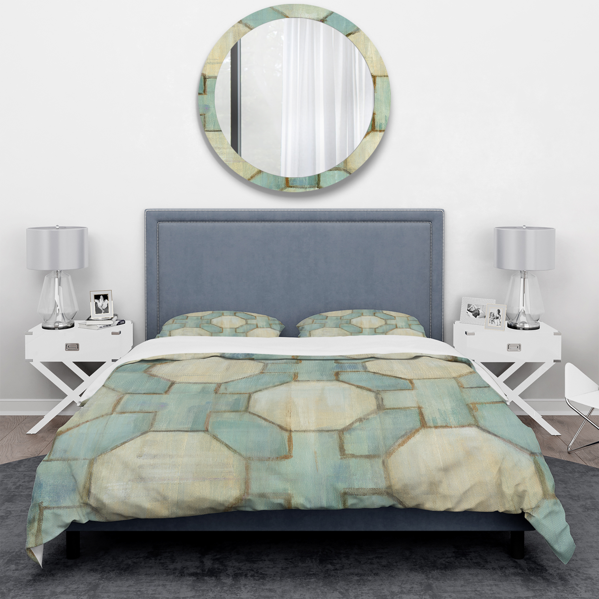 Designart 'Geometric Title Element' Geometric Duvet Cover Set
