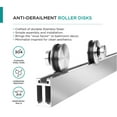 thumbnail image 6 of Fine Fixtures 60" Frameless Adjustable Double Sliding Tub Door – Clear Tempered Glass with Smooth Glide Rollers, Polished Chrome Hardware, 6 of 10