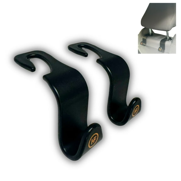 HANDLEFLEX Hookflex Car Headrest Hook, 2 Pack, 4.33 x 1.57 x 2.76 inches, Purse and Bag Hanger Organizer