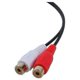 thumbnail image 3 of Gold Plated 3.5mm Jack Female to 2 Female Jacks Stereo Adapter Audio Splitter RCA (15cm) Black Edition 3, 3 of 4