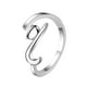 thumbnail image 1 of Anillo abierto ajustable con gato para mujer, anillos para fiestas y parejas, 1 of 8
