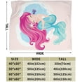 thumbnail image 3 of Cute Mermaid Girl Bed Blanket Ultra Soft Throw Blanket All Season Warm Light Weight Cozy Plush Blankets for Home Bedroom Sofa Chair Travel, 40"X50", 3 of 6
