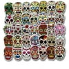 Sugar Skull Stickers Pack (60pcs) Laptop Skull Decals Dia de Los Muertos Mexican Day of The Dead Sticker Bomb Water Bottle Luggage Bike Computer Skateboard Vinyl Decal Pack