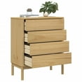 thumbnail image 2 of vidaXL Commode FLORO Brun Ciré en Bois Massif de Pin, 2 of 5