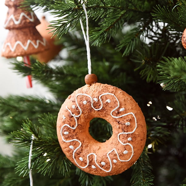 Adornos Navideños Xihbxyly Galletas Colgantes Bolas Navideñas Donuts Estrella de Cinco Puntas