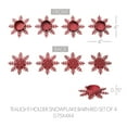 thumbnail image 2 of Tealight Holder Snowflake Barn Red Set of 4 0.6x4.13x4.13, 2 of 2