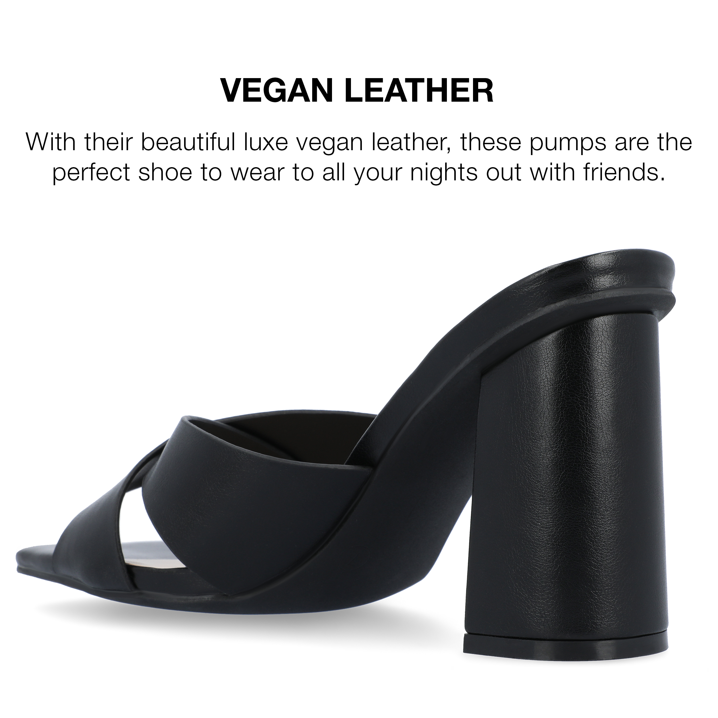 Journee Collection Womens Chazz Tru Comfort Foam Vegan Leather Block Heel Sandals