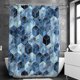 thumbnail image 5 of Cortina de ducha de tela, diseño impermeable y poliéster, de secado rápido, cortinas de ducha para baño, 5 of 5