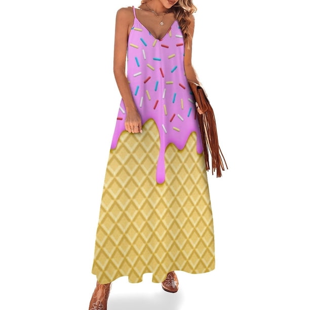 Vestido sin mangas con helado de fresa, vestidos de lujo, elegante vestido de fiesta para mujer