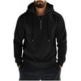 thumbnail image 2 of Zylanna Men's Athletic Jacket, Long Sleeve Workout Running Quick Dry Full Zip Active Shirts with Pockets Black Size 2XL, 2 of 6