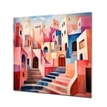 thumbnail image 2 of Designart "Village in Pink Islam I" Spiritual Wall Art - Global Pink Islam Entryway Wall Art, 2 of 6