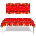 thumbnail image 4 of Christmas Tablecloth for Christmas Party 137*274cm Red Santa Snowman Xmas Table Cover,Disposable Christmas Plastic Table Cloth, 4 of 4