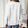 thumbnail image 5 of CFLVAEK Sweatshirts for Women Casual Half Zip Crewneck Sweatshirt Trendy Loose Long Sleeve Pullover Tops White XL, 5 of 9