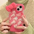 thumbnail image 1 of Funda de teléfono con dibujos animados en 3D, carcasa trasera suave anticaída, color rosa, Sanrio, Hello Kitty, para iPhone 14, 13, 12, 11 Pro Max, 14 Pro, Y2k, regalo para niña Fivean unisex, 1 of 2