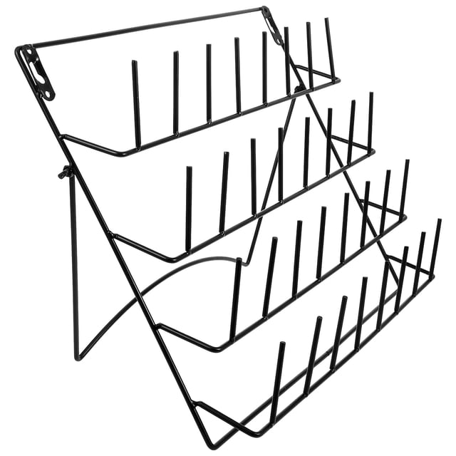 FENGGUIQU Wall Mug Rack De Hierro Negro Para Organizador De Pared Con Alta Capacidad Y