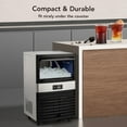 thumbnail image 3 of M optimized Efficient Stainless Steel Commercial Ice Maker 110LBS/24H, 40LBS Ice Bin, Adjustable Ice Thickness, Self Clean, Quiet Operation - Home, Bar, Coffee Shop, 3 of 6