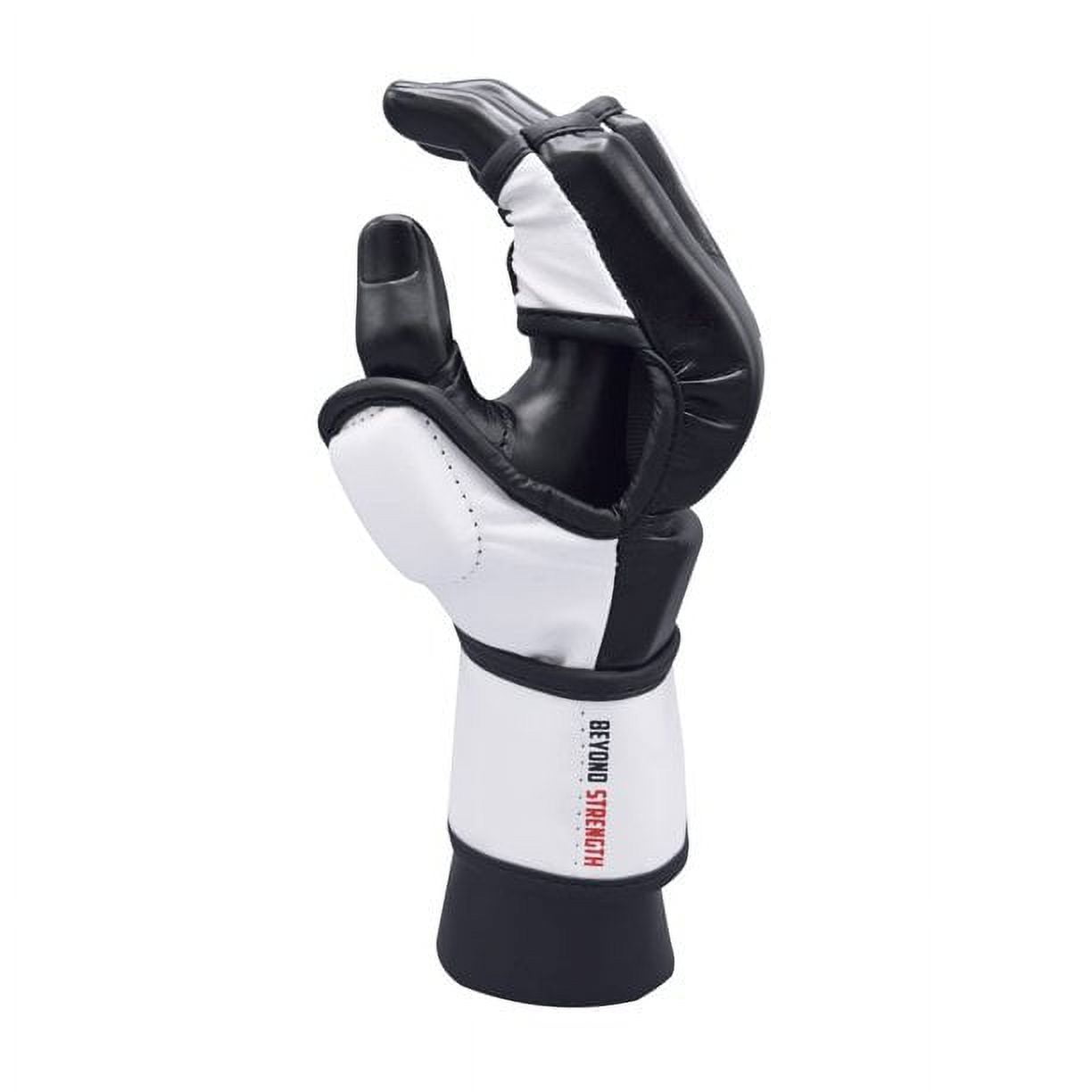 MMA Gloves for Grappling Sparring, with Open Ventilated Palm, Martial Arts Mitts Suitable for Men Women, Sports Training, Muay Thai, Punching Bag Gloves and Kickboxing| Black White S/M