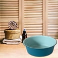thumbnail image 5 of Thickened Plastic Wash Basin for Home & Dormitory Use, Multi-Purpose Sink for Washing Clothes, Soaking Feet, Portable Blue Basin, Size 25.8x20.5x9.2cm, 5 of 6